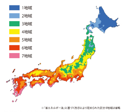 UA値日本地図