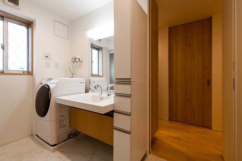 使いやすい洗面スペース